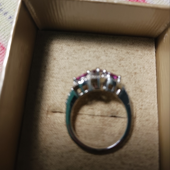 COPY - Raspberry Color Rhodolite Rhodium Over Silver Ring 1.14ctw Size8 No Tags… - Picture 7 of 7